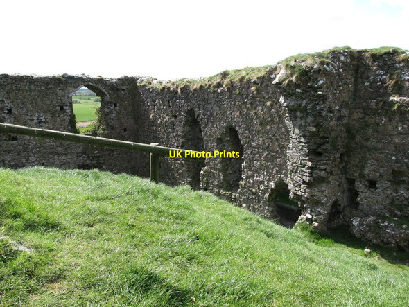 Photo 6"x4" The west wall of the ruined hall at Castle Roche Hackballs Cross c2013