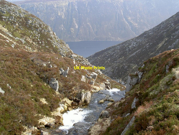 Photo 6"x4" Glas Allt above the falls Monelpie Moss c2007