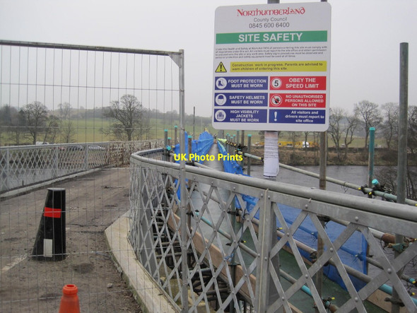 Photo 6"x4" Wark Bridge, Pedestrian Walkway Wark\/NY8677 c2013