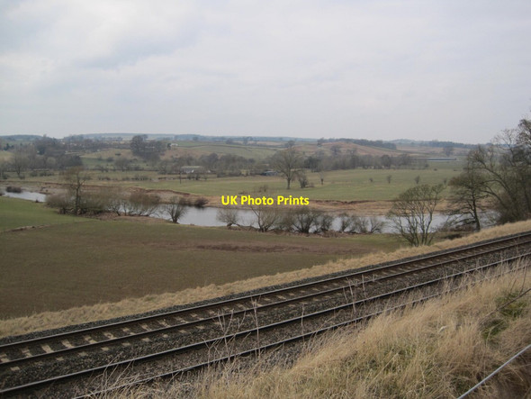 Photo 6"x4" River Eden and Railway Line Little Salkeld c2013