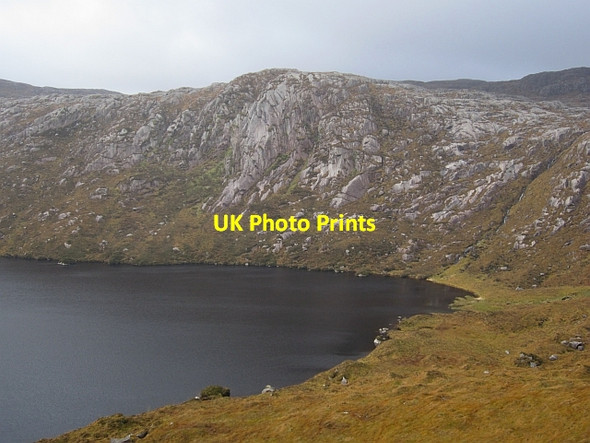 Photo 6"x4" Granite buttress, Lough Belshade Barnesmore c2012
