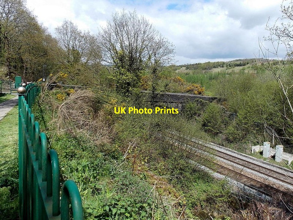Photo 6"x4" A glimpse of Angel Lane railway bridge, Gilfach Bargod or Bargoed c2013
