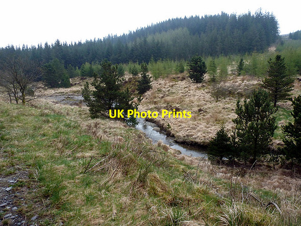 Photo 6"x4" Afon Lluestgota and Banc yr Wyn Afon Lluestgota c2013