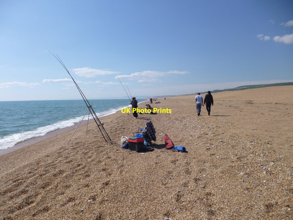 Photo 6"x4" West Bexington, sea angling West Bexington c2013