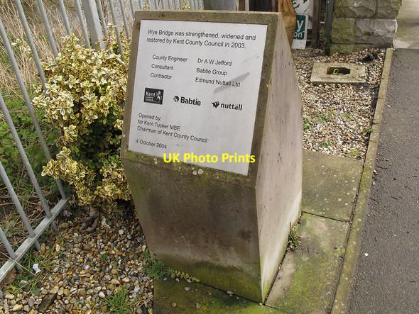 Photo 6"x4" Plaque for Wye Bridge Kempe's Corner c2013