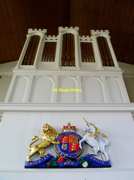 Photo 6"x4" Royal arms and organ case, St. Laurence's, Falmer Falmer c2013