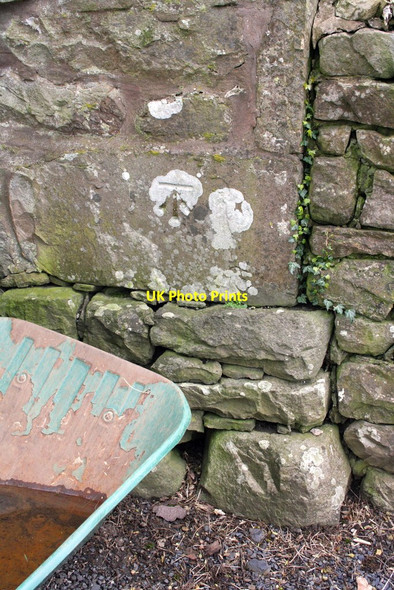 Photo 6"x4" Benchmark at Rawridding Farm Gawthrop c2013
