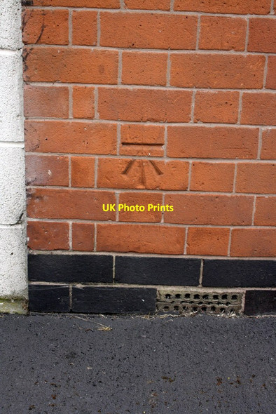 Photo 6"x4" Benchmark on #17 Sydney Street Burton upon Trent c2013