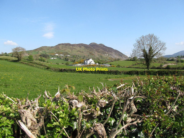 Photo 6"x4" Farmland and settlement on the Carrive Road Forkhill c2013