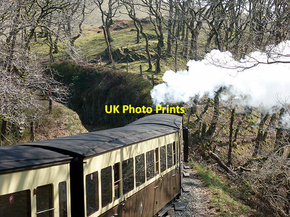 Photo 6"x4" No. 8 enters the cutting between Ty'n-y-castell and Derwen Devil's Bridge\/Pontarfynach c2013