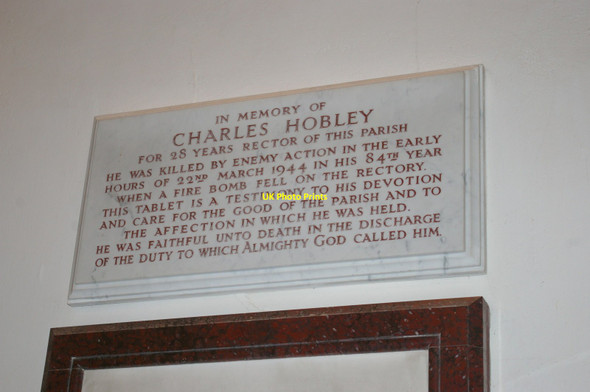 Photo 6"x4" St Katharine's Church, Knockholt: memorial to rector killed during World War II Knockholt c2013