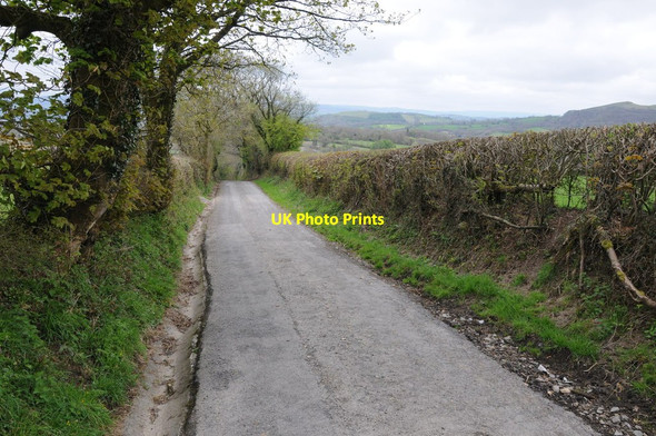 Photo 6"x4" Steep road north of Llansadwrn Cwmdwr c2013