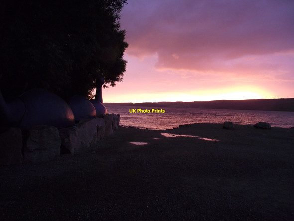 Photo 6"x4" Sunrise over Loch Ness from Brachla Harbour Balchraggan\/NH5634 c2012