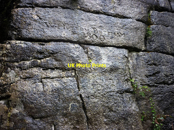 Photo 6"x4" Carved inscriptions near Fairy Steps Carr Bank c2013