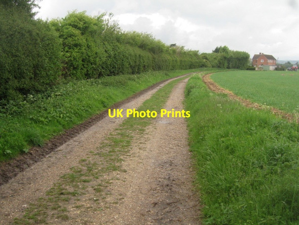 Photo 6"x4" Approaching Breach Cottages Pardown c2013