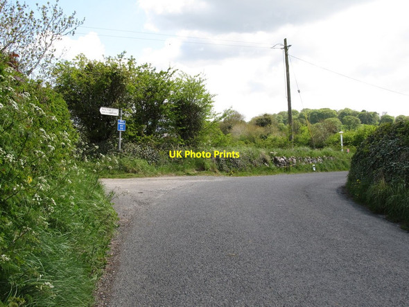 Photo 6"x4" The  Kane Old Graveyard Road junction on the Bridge-A-Chrinn Road Kilcurly c2013