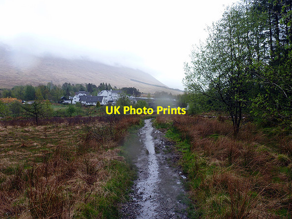 Photo 6"x4" Looking back to Bridge of Orchy from the West Highland Way Bridge of Orchy c2013