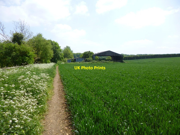 Photo 6"x4" Rockbourne, barns Rockbourne c2013