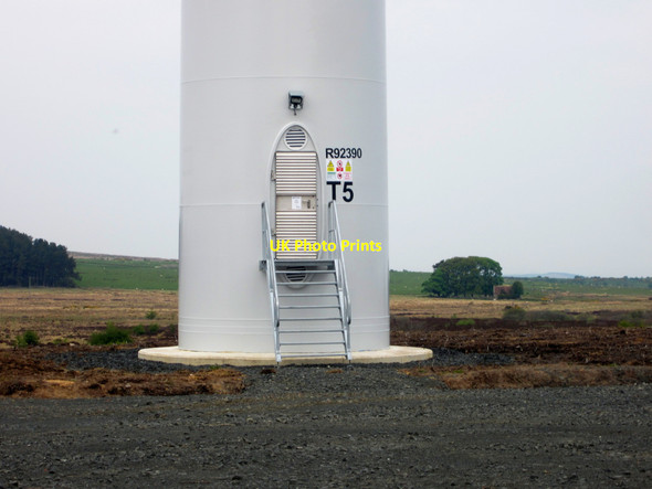 Photo 6"x4" Base of turbine 5, Wandylaw Wind Farm Warenford c2013