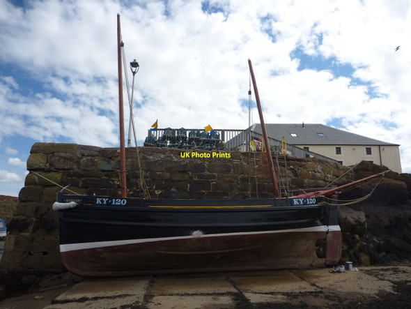 Photo 6"x4" Coastal East Lothian : KY120 Marean Berthed Outside Cromwell Harbour, Dunbar Dunbar c2013