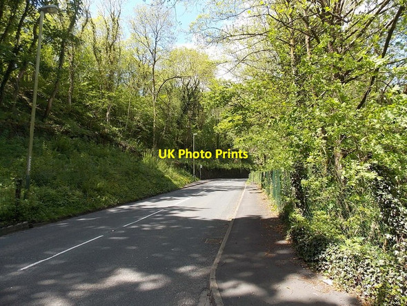 Photo 6"x4" Rural-looking Factory Road, Bargoed Bargod or Bargoed c2013