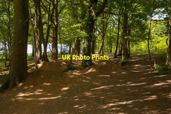 Photo 6"x4" Informal bikers playground in Fiddlers Green wood Knowle\/SU5609 c2013