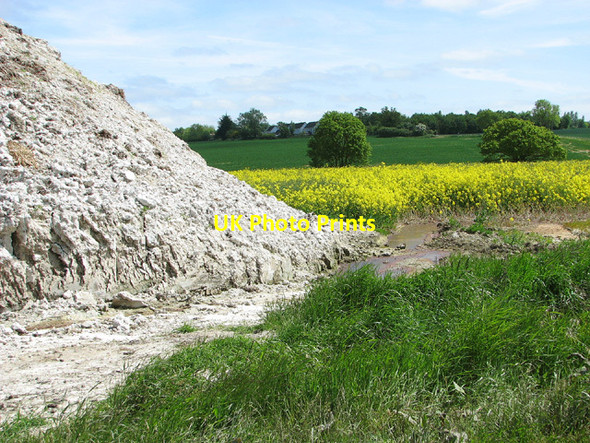 Photo 6"x4" Lime fertiliser in oilseed rape field, Toft Monks Toft Monks c2013