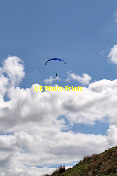 Photo 6"x4" A paraglider at Paper Hill Little Yarrow c2013
