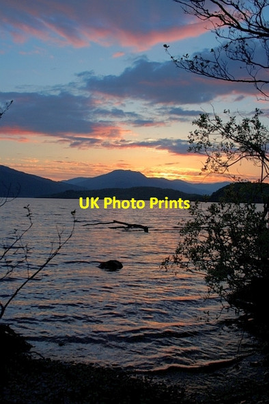 Photo 6"x4" Loch Lomond Sunset Cashel Fm c2013