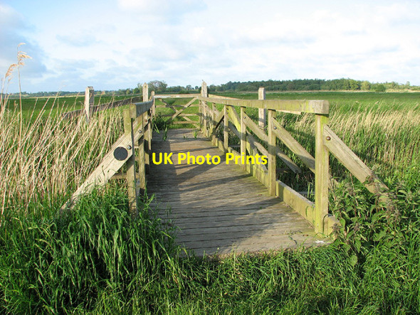 Photo 6"x4" Footbridge over ditch in Share Marsh Oulton Broad c2013