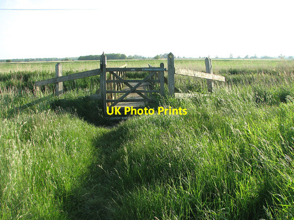 Photo 6"x4" Footbridge over ditch in Share Marsh Oulton Broad c2013