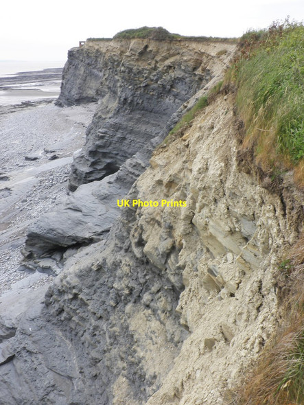 Photo 6"x4" Eroded cliff face, near Lilstock Kilve c2013
