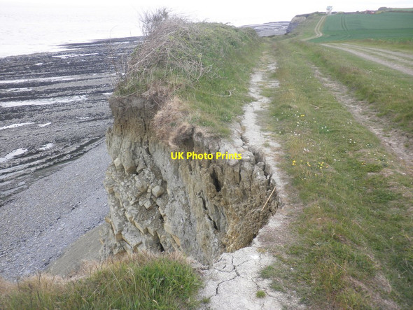 Photo 6"x4" Deeply eroded cliff, near Lilstock Lilstock c2013