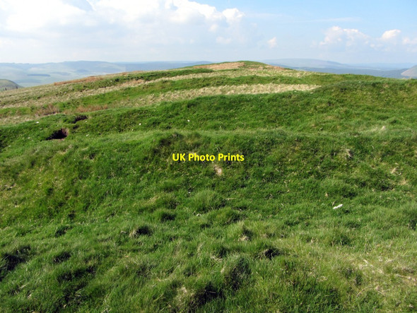Photo 6"x4" Earthworks at south end of Woden Law hillfort Upper Hindhope c2013