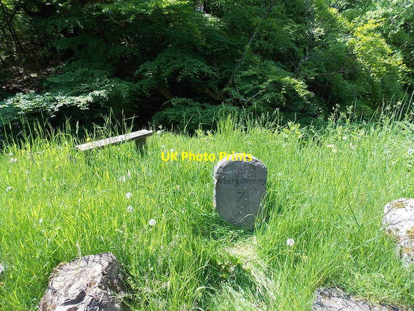 Photo 6"x4" Old milestone, Blackrock Brynmawr\/SO1811 c2013