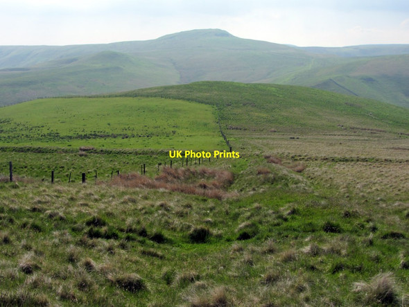 Photo 6"x4" Earthworks south-east of Woden Law hillfort Upper Hindhope c2013