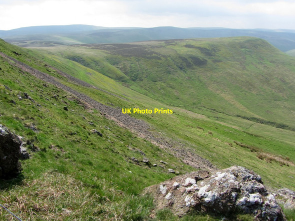 Photo 6"x4" Gaisty Law above Blackie Hope from Blackhall Hill Upper Hindhope c2013