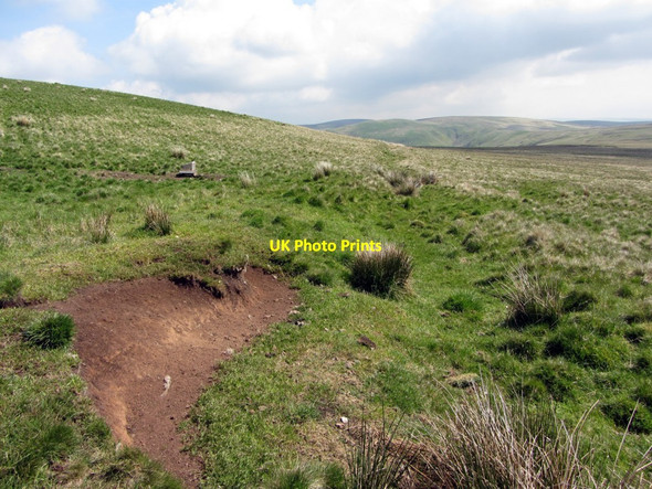 Photo 6"x4" Linear earthwork, Raeshaw Fell Upper Hindhope c2013