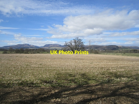 Photo 6"x4" Stubble, Earn flood plain Crieff\/NN8621 c2013