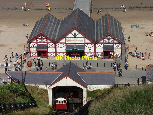 Photo 6"x4" Saltburn Cliff Railway and Pier Saltburn-By-The-Sea c2012