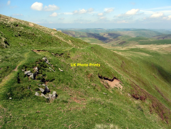 Photo 6"x4" Old wall above Dormount Hope Broad Law\/NT7913 c2013