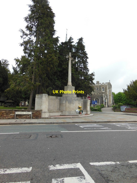 Photo 6"x4" The War Memorial at Ware Ware\/TL3614 c2013