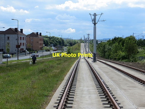 Photo 6"x4" Tram line, Broomhouse Drive Saughton c2013