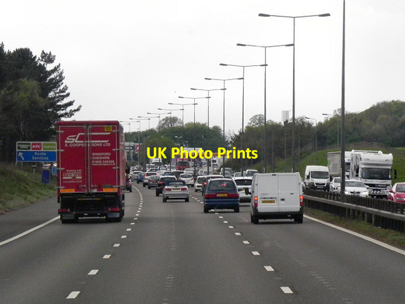 Photo 6"x4" Approaching Keele Services, Northbound M6 Seabridge c2013