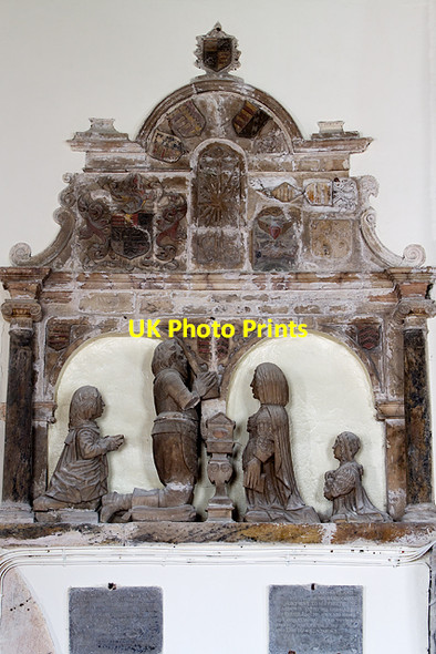 Photo 6"x4" St Peter's church, Berrynarbor - monument to Richard Berry & wife Berrynarbor c2013