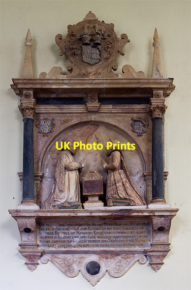 Photo 6"x4" St John's church, Broadclyst - monument to Henry Burrough & wife Broadclyst c2013
