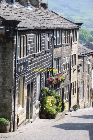Photo 6"x4" Houses on Main Street Haworth c2013