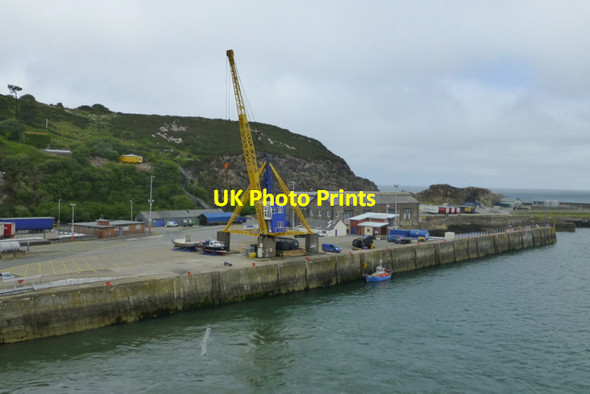 Photo 6"x4" Crane on the quay Goodwick\/Wdig c2013