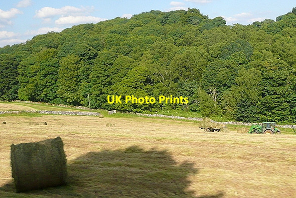 Photo 6"x4" Harvesting at Greenlowfield Alsop en le Dale c2012