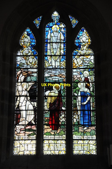 Photo 6"x4" Stained glass window, Wensley church Wensley\/SE0989 c2013